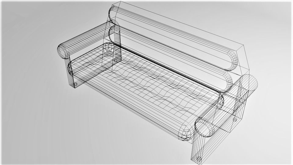 Sofa Three-Seater 9 3D model_5