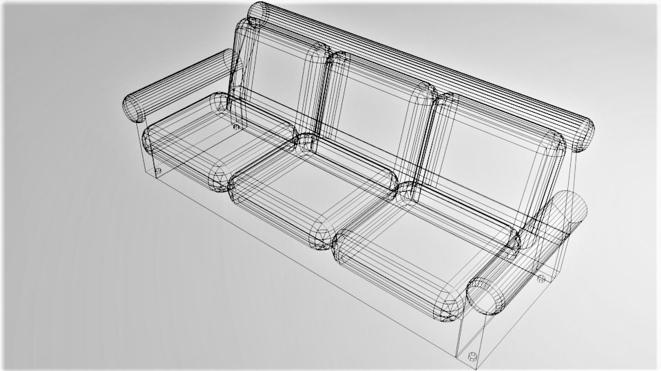 Sofa Three-Seater 10 3D model_5