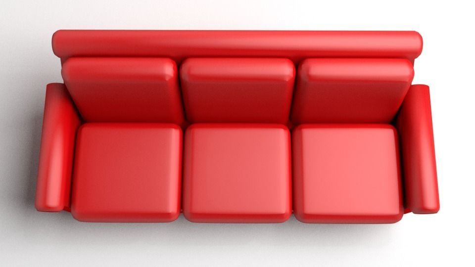 Sofa Three-Seater 10 3D model_2