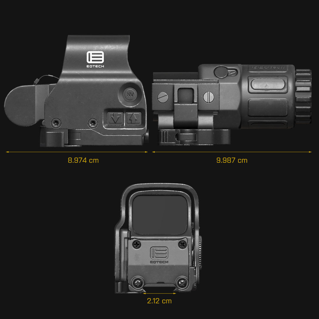 Eotech Exps3 Holographic Sight - Magnifier Low-poly 3D model_1