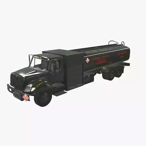  Refueler Green International 7400  Low-poly 3D model