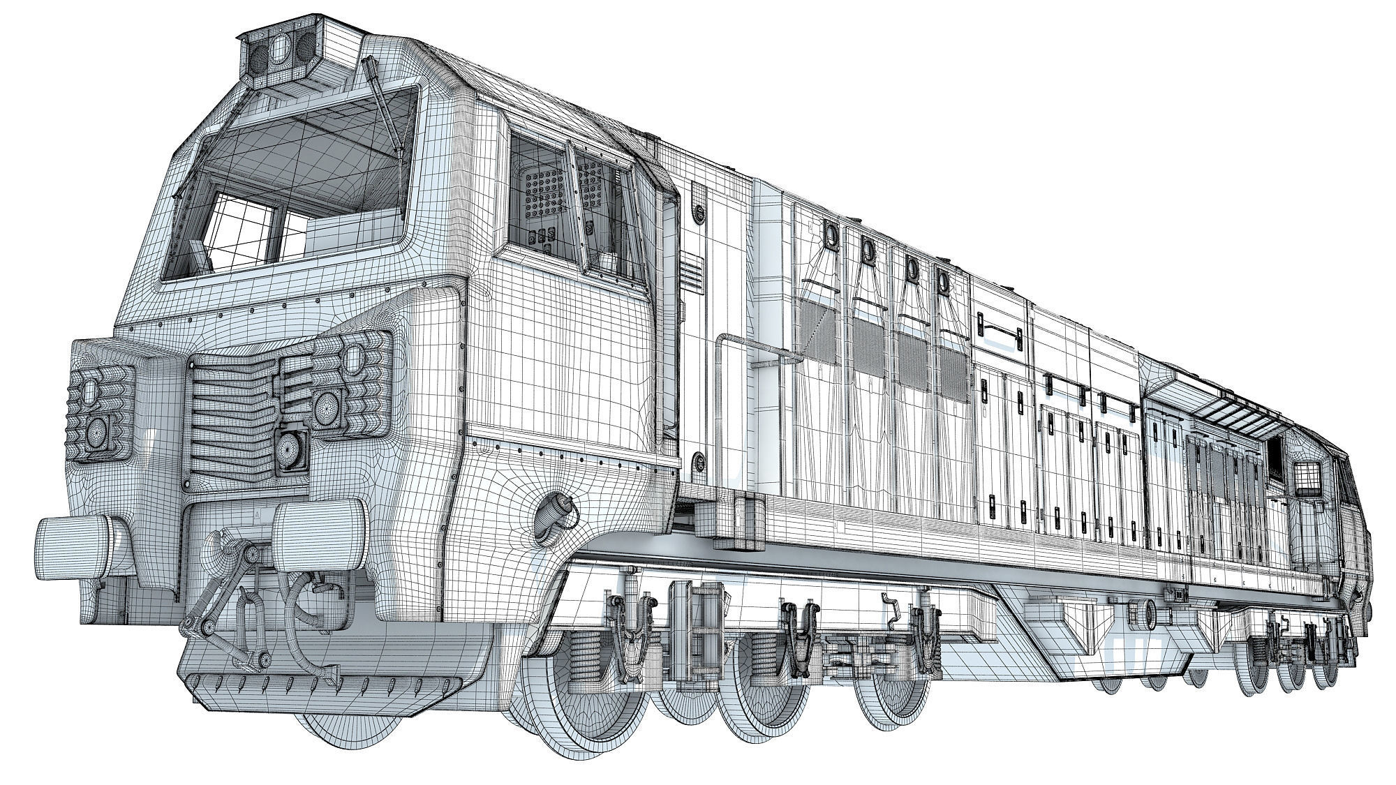 British Rail Class 70 PowerHaul Locomotive 3D model_22
