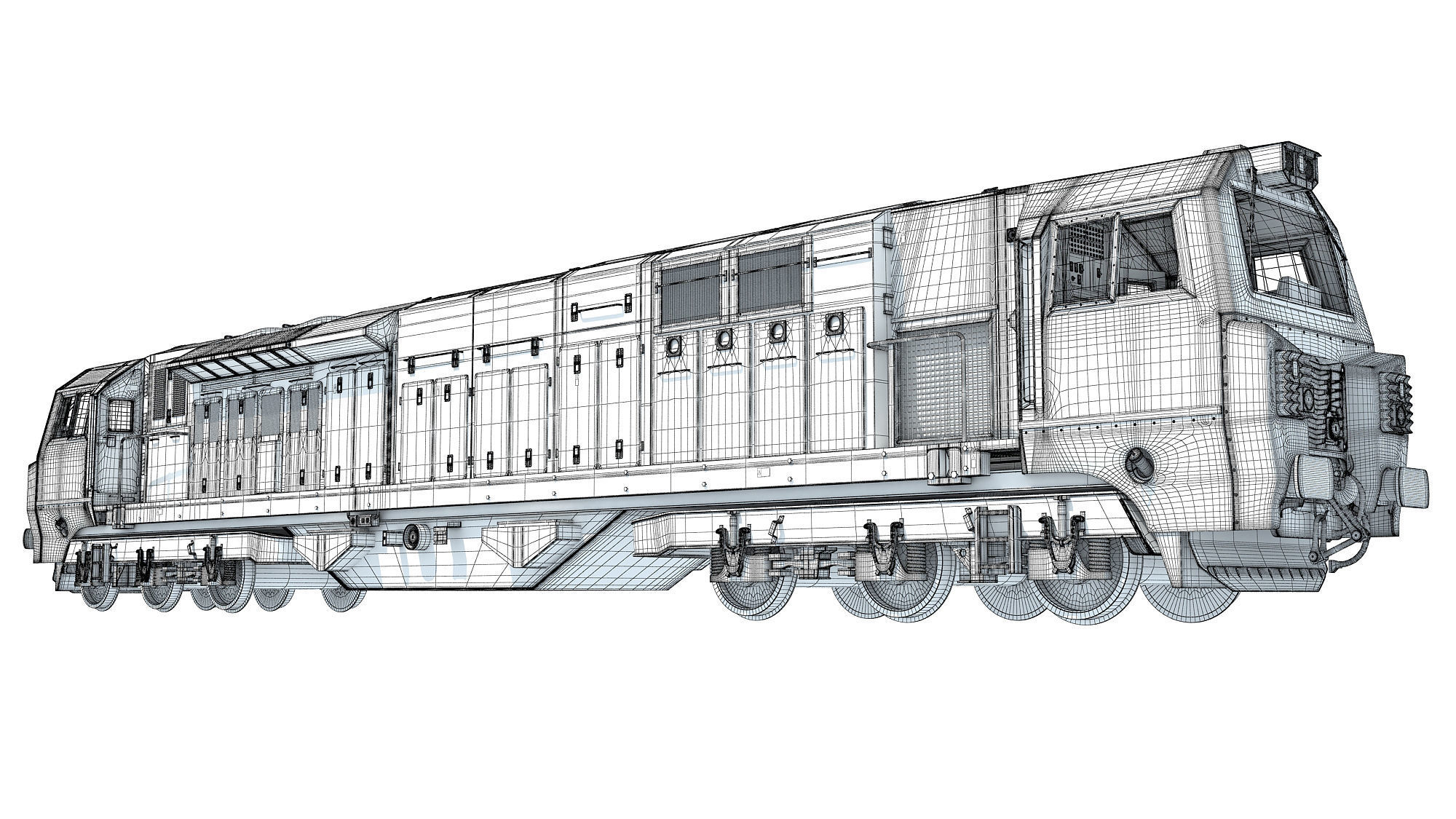 British Rail Class 70 PowerHaul Locomotive 3D model_26