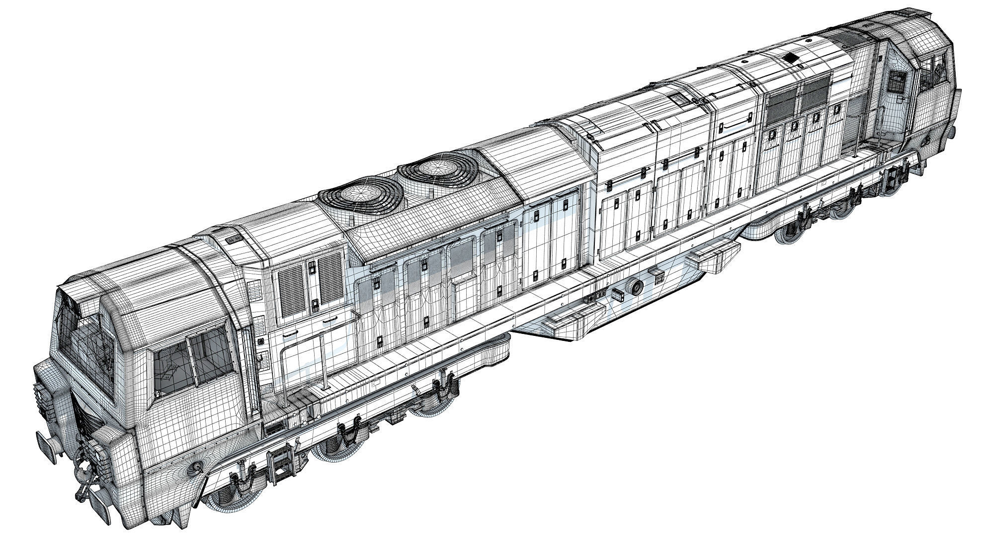 British Rail Class 70 PowerHaul Locomotive 3D model_25