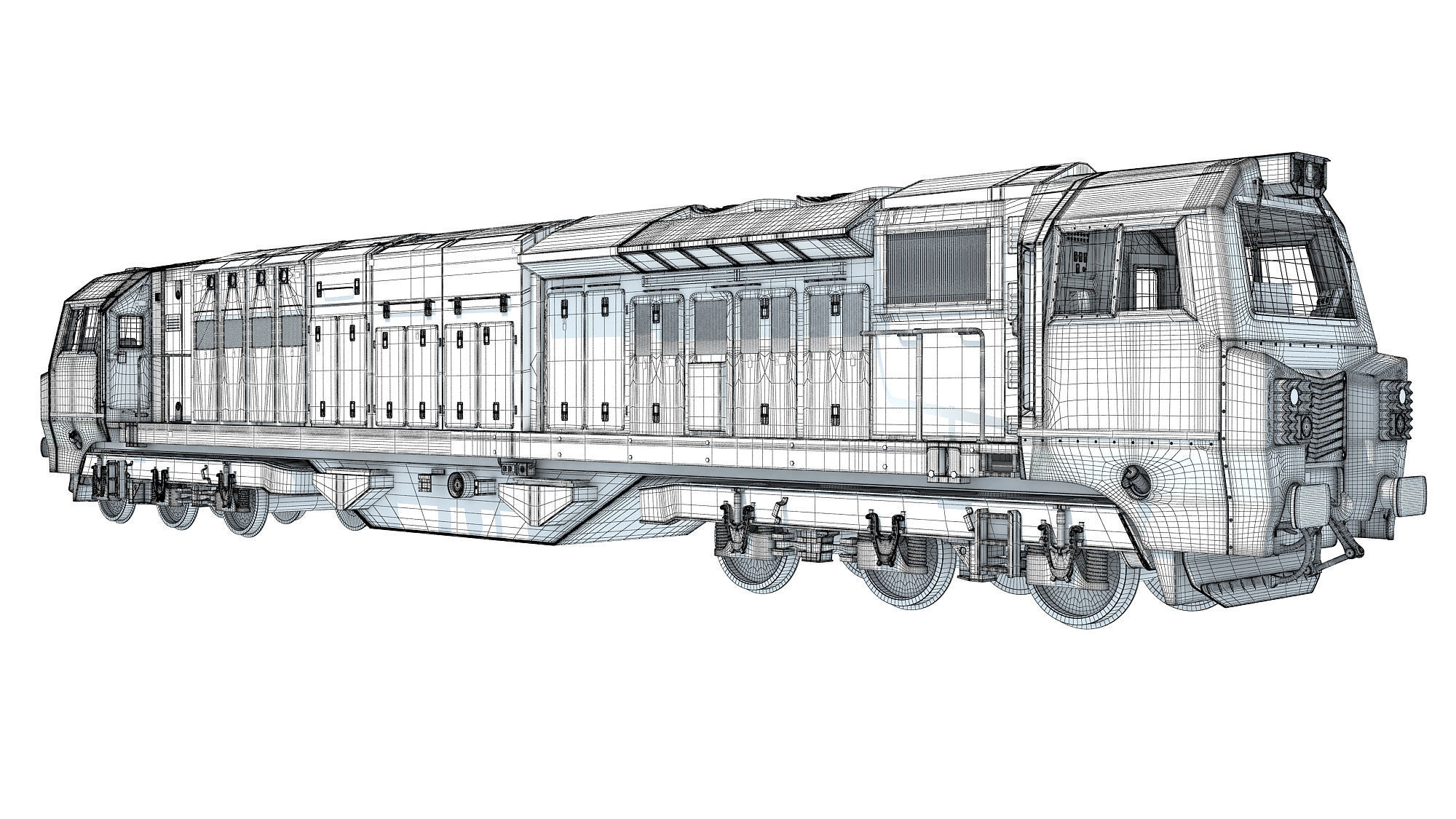 British Rail Class 70 PowerHaul Locomotive 3D model_24