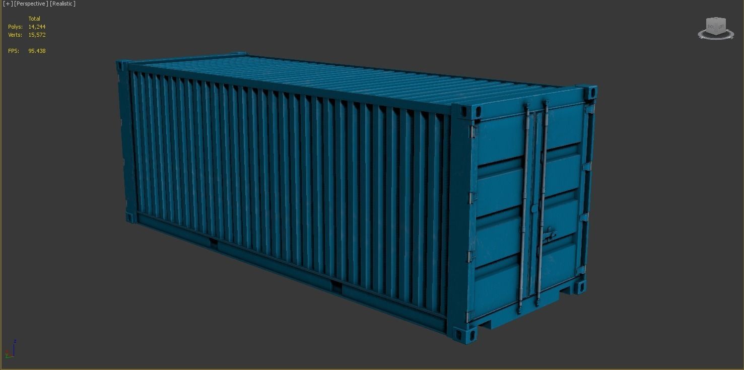 Container Real-Time Low-poly 3D model_7