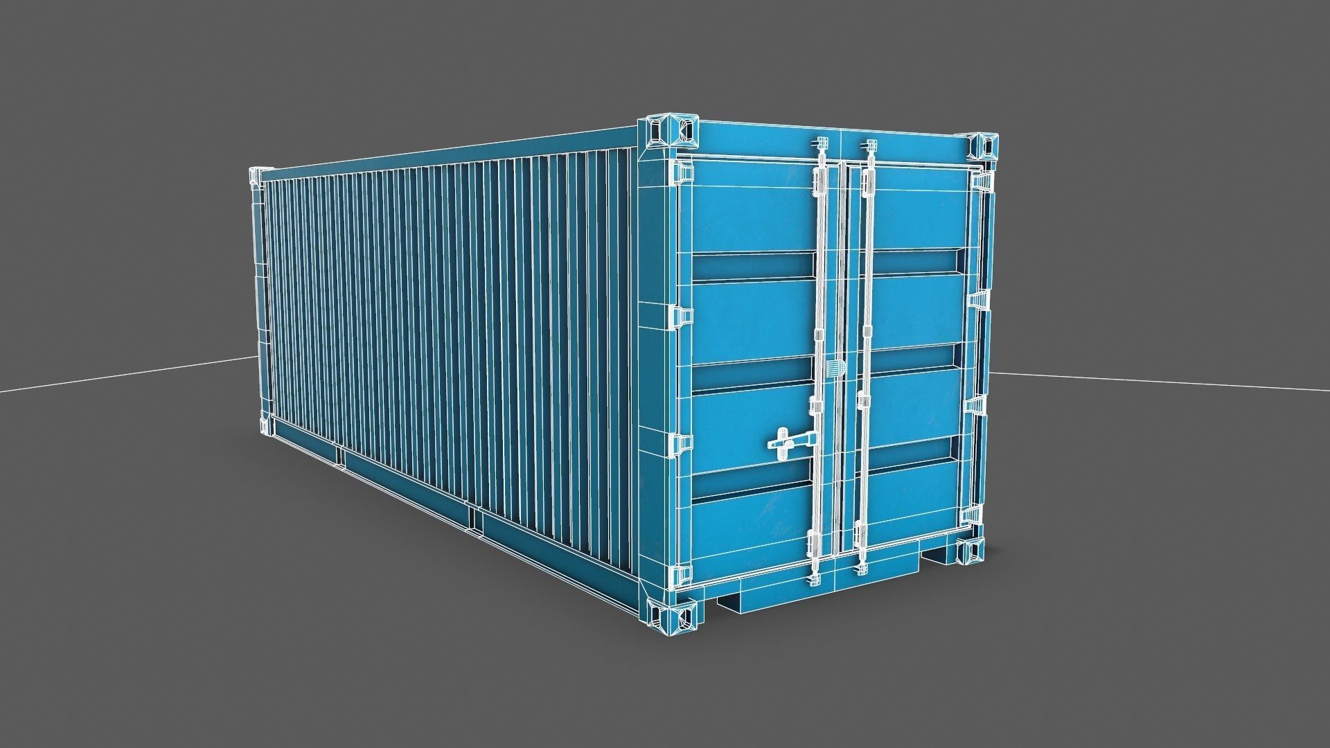 Container Real-Time Low-poly 3D model_2