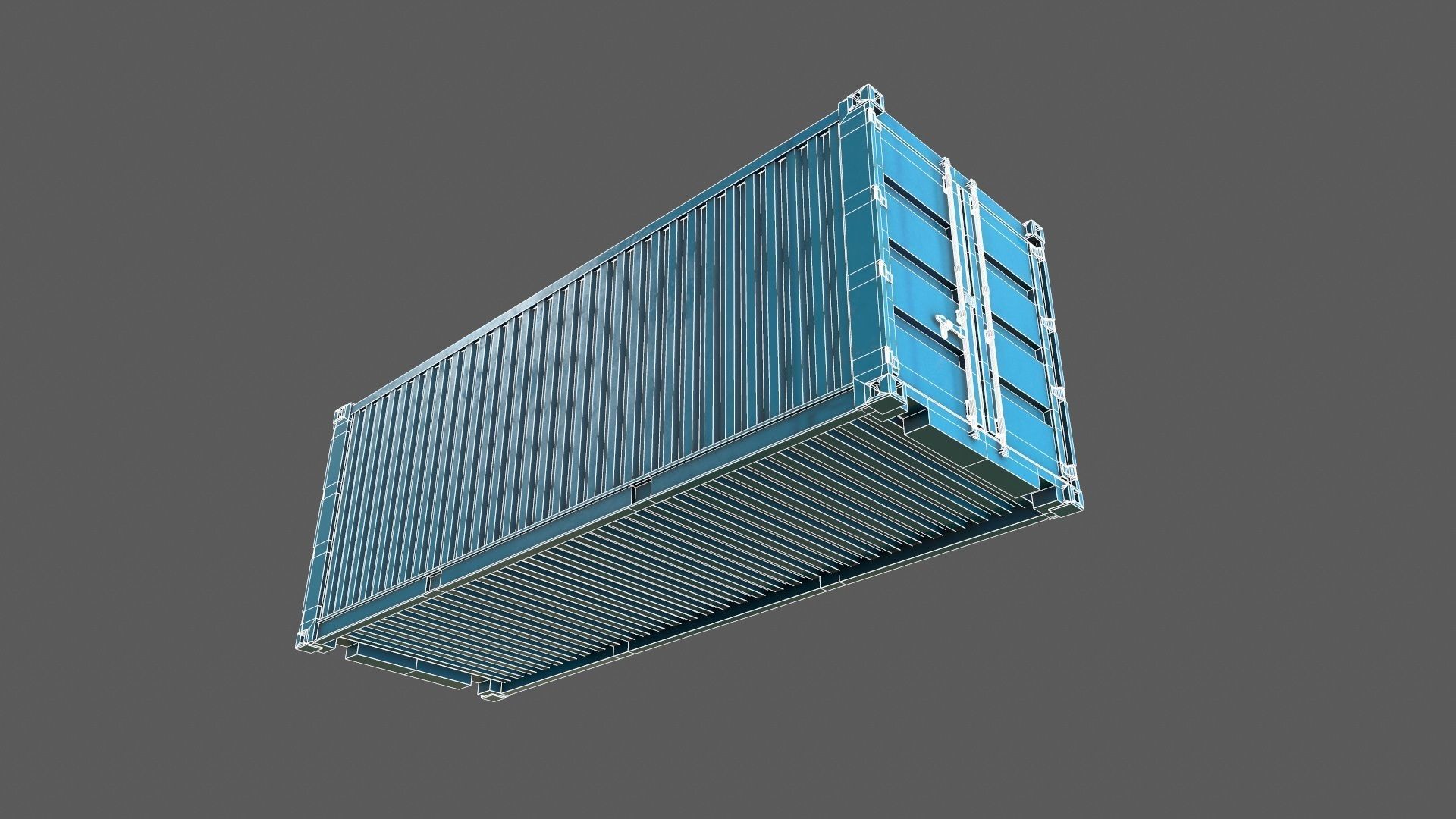 Container Real-Time Low-poly 3D model_11