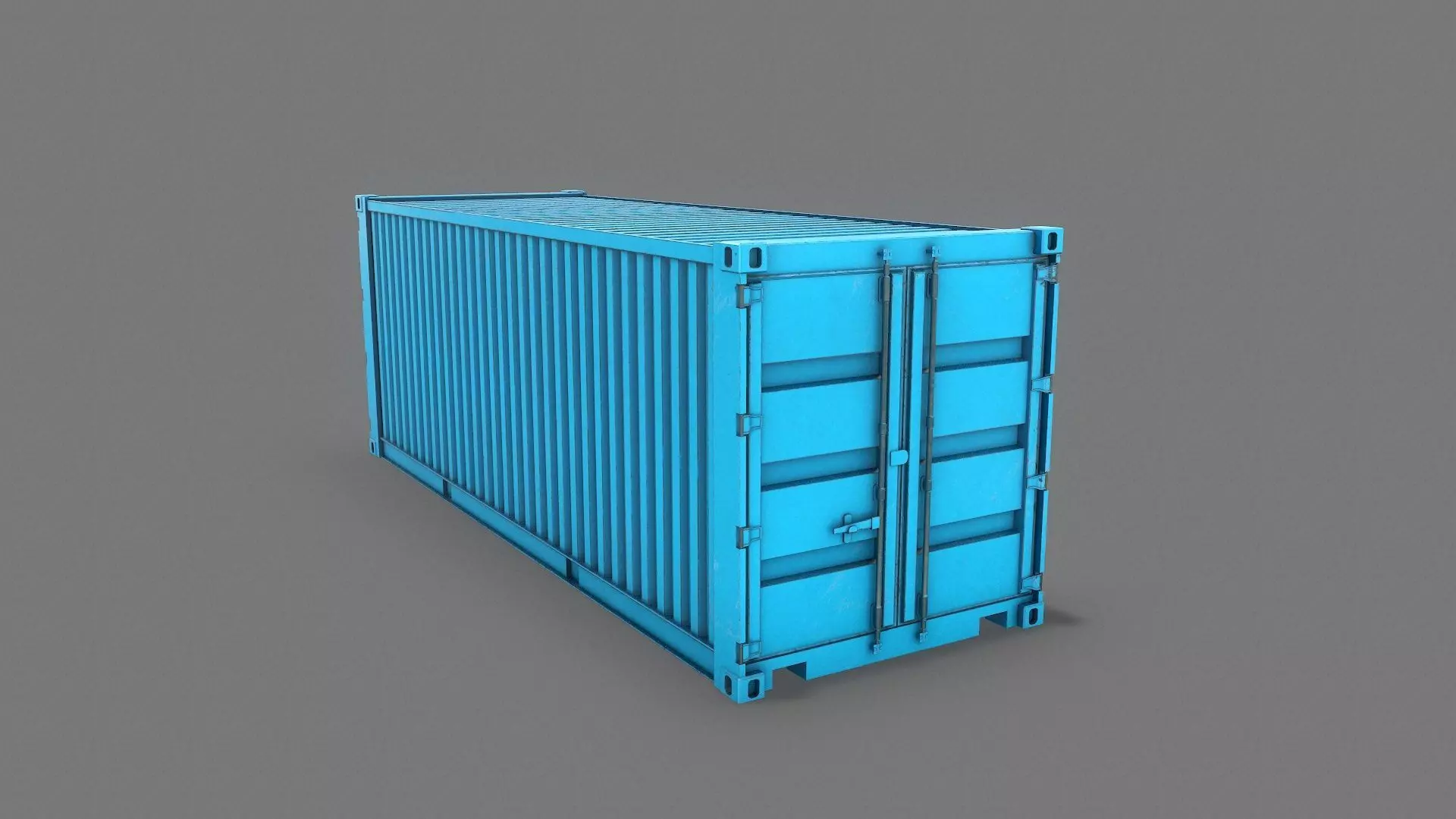 Container Real-Time Low-poly 3D model_0