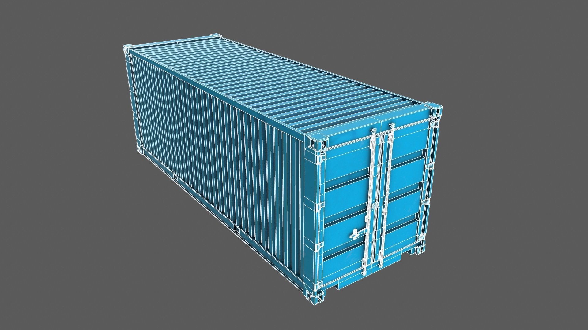 Container Real-Time Low-poly 3D model_10