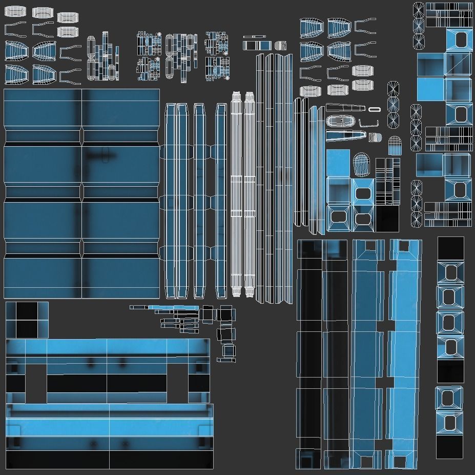 Container Real-Time Low-poly 3D model_12