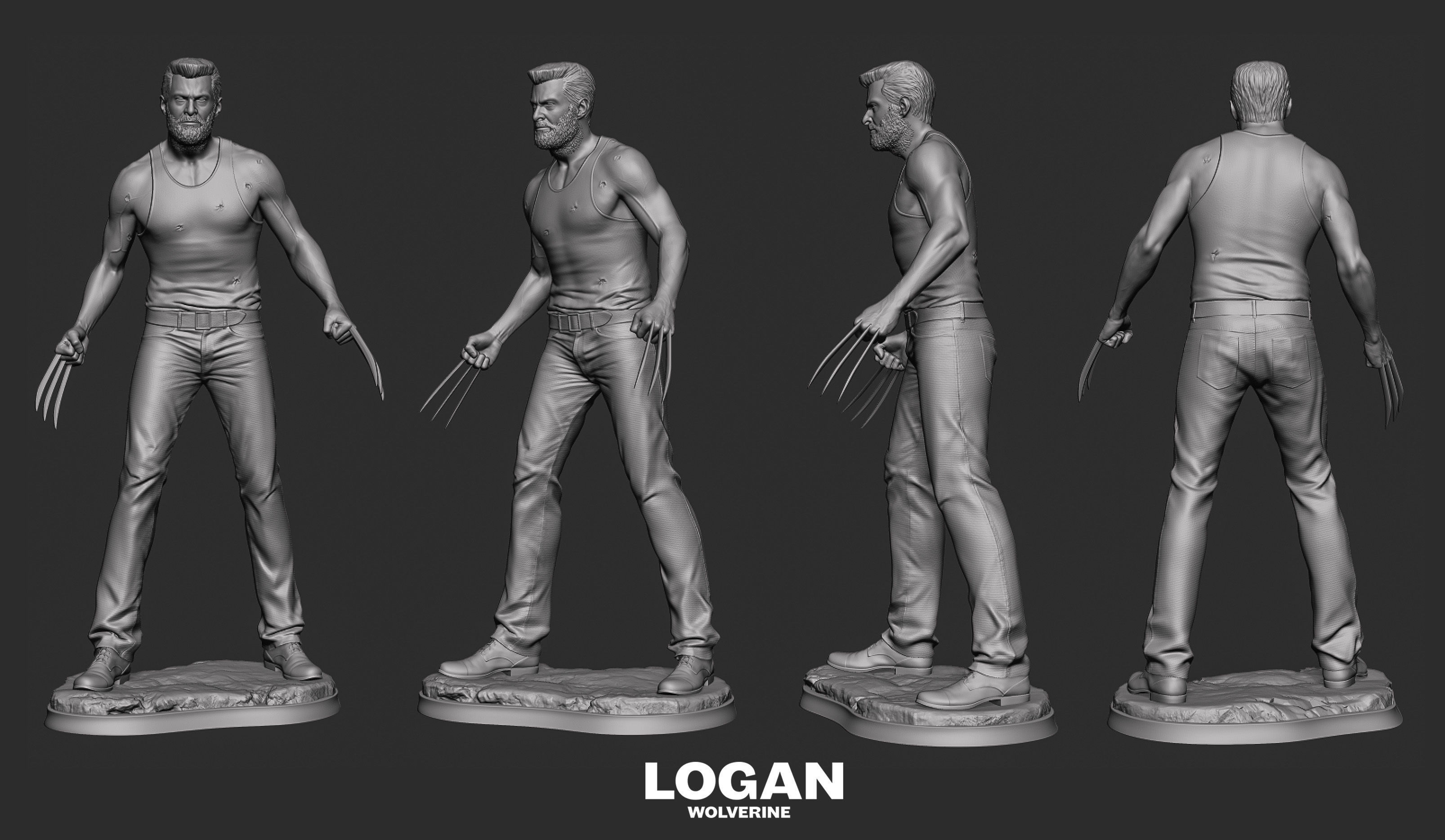 Hugh Jackman - Logan 3D print model_2