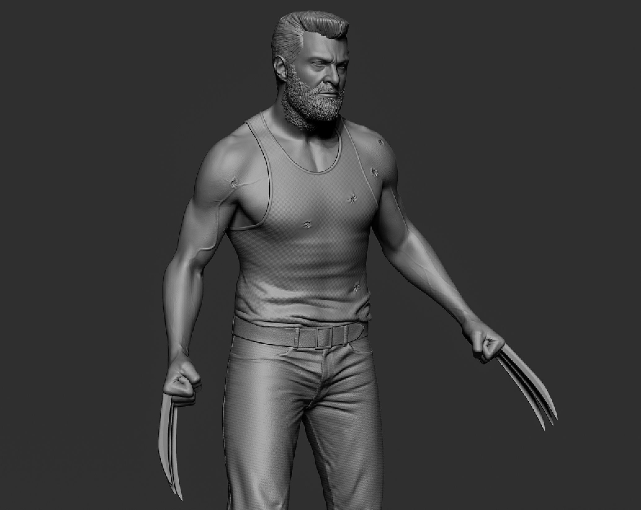 Hugh Jackman - Logan 3D print model_8