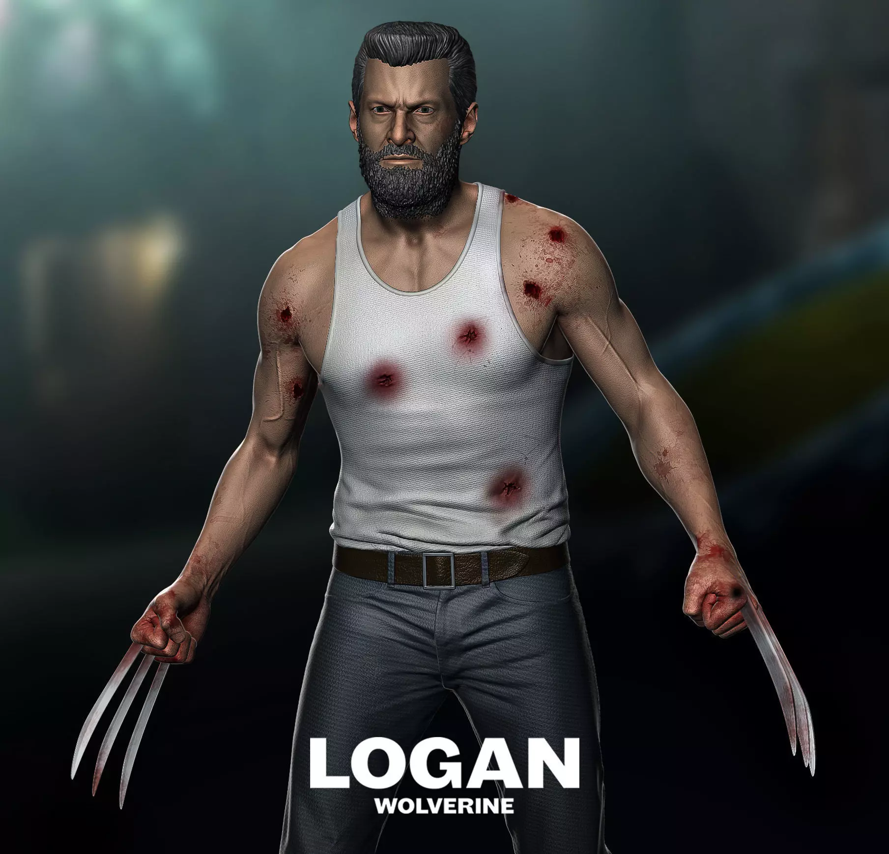 Hugh Jackman - Logan 3D print model_0