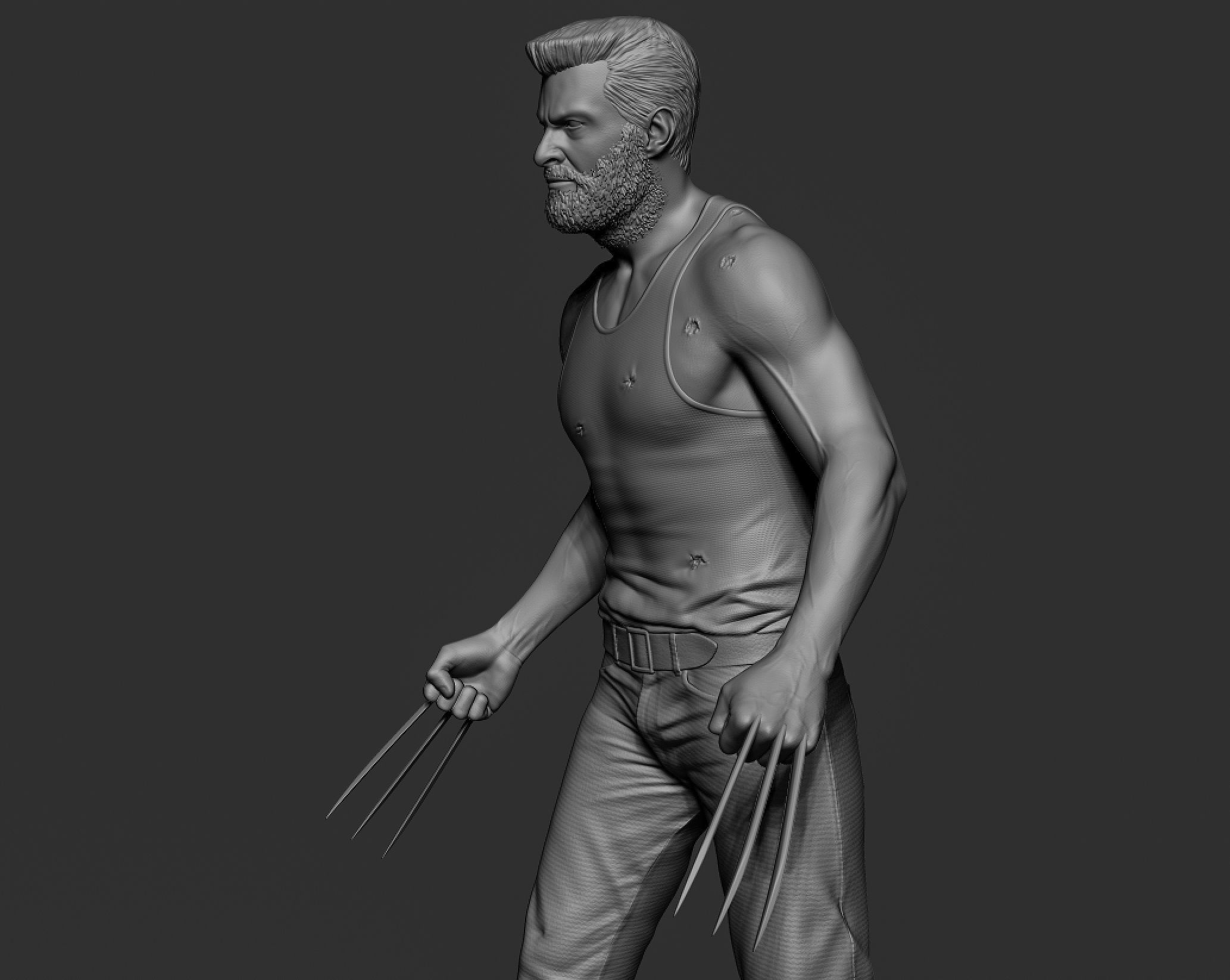 Hugh Jackman - Logan 3D print model_7