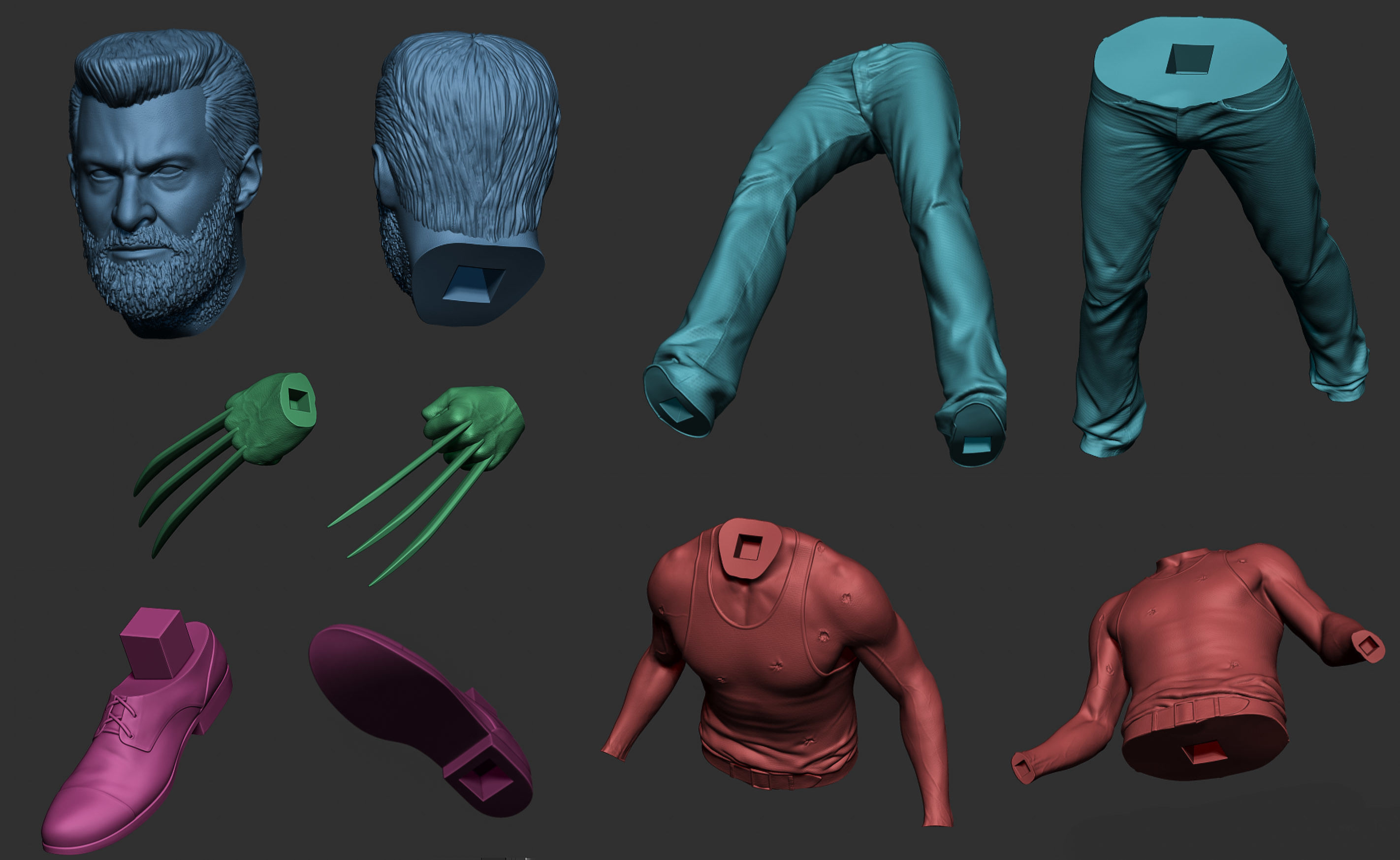 Hugh Jackman - Logan 3D print model_6