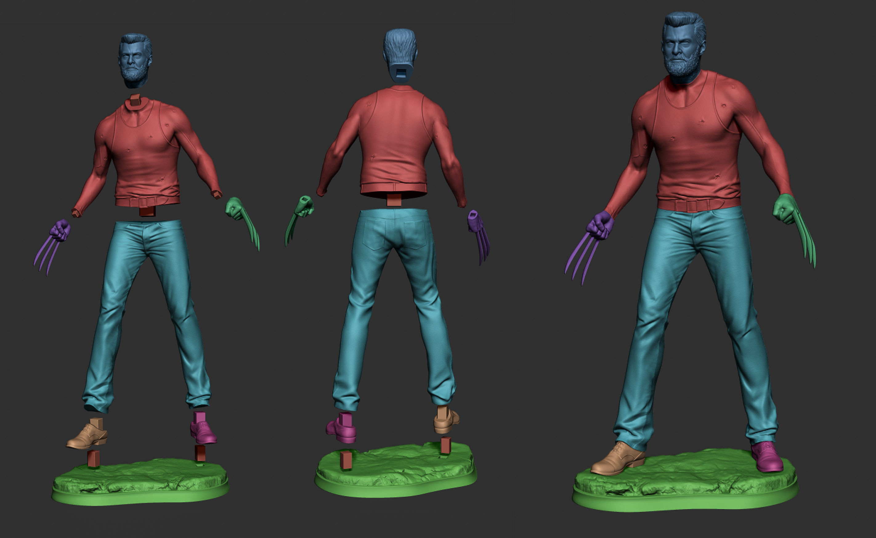 Hugh Jackman - Logan 3D print model_5