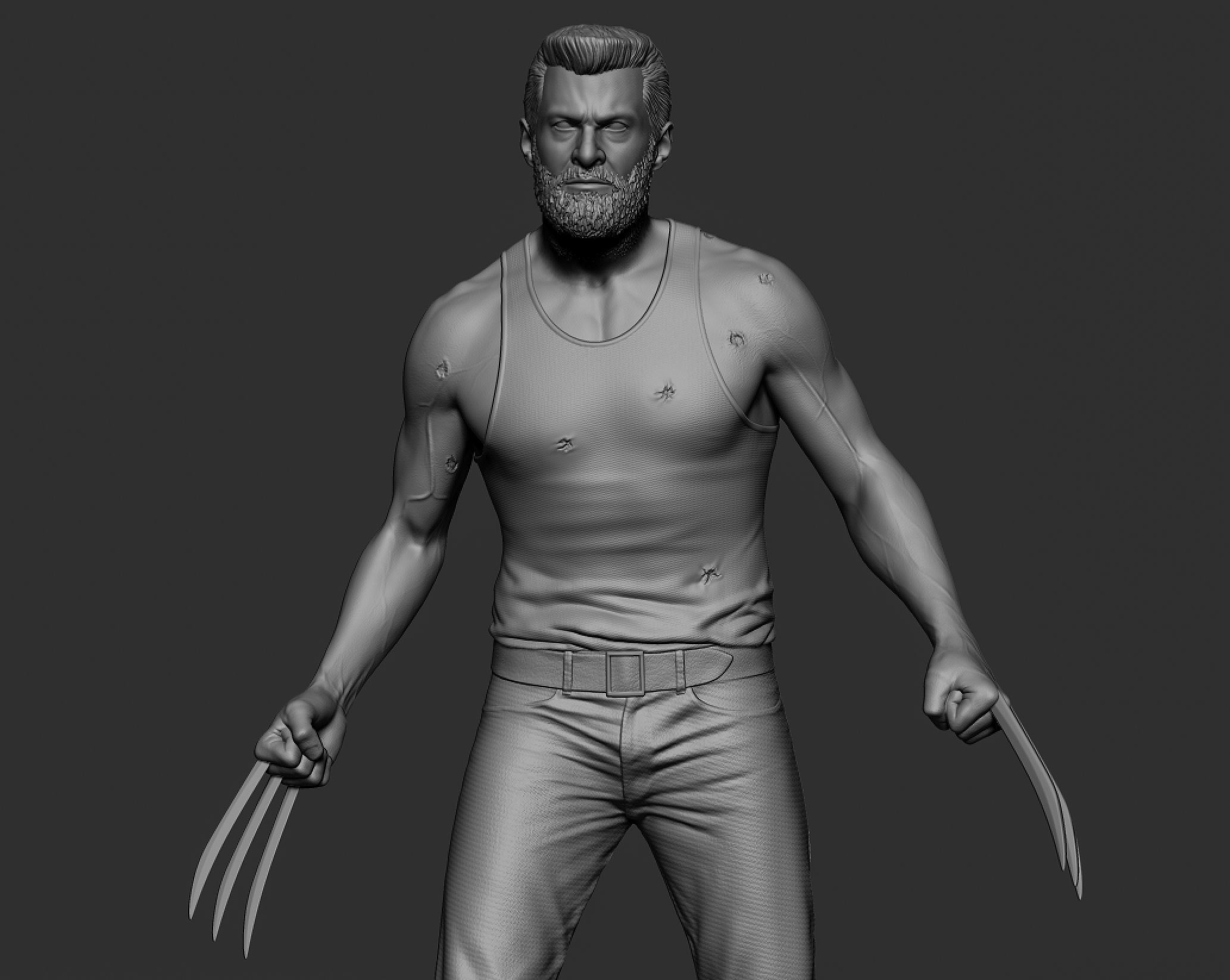 Hugh Jackman - Logan 3D print model_4