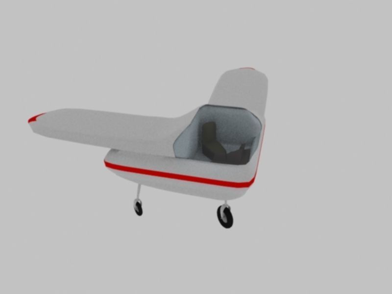 Electrical Aircraft Low-poly 3D model_5