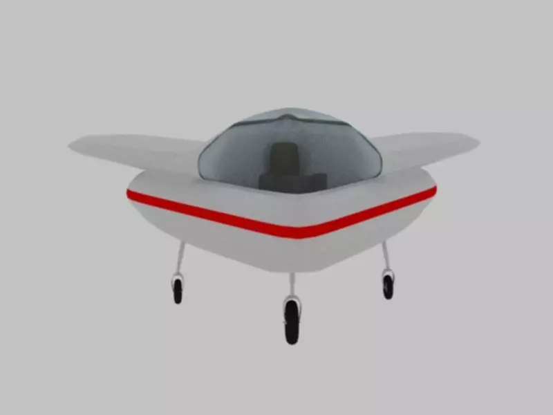 Electrical Aircraft Low-poly 3D model_0
