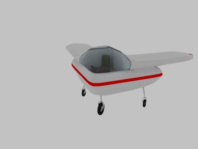 Electrical Aircraft Low-poly 3D model_15