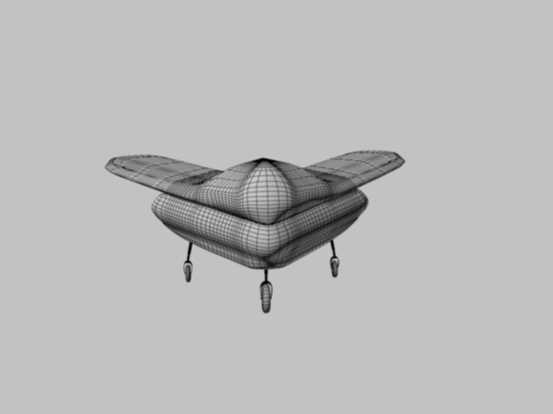 Electrical Aircraft Low-poly 3D model_9