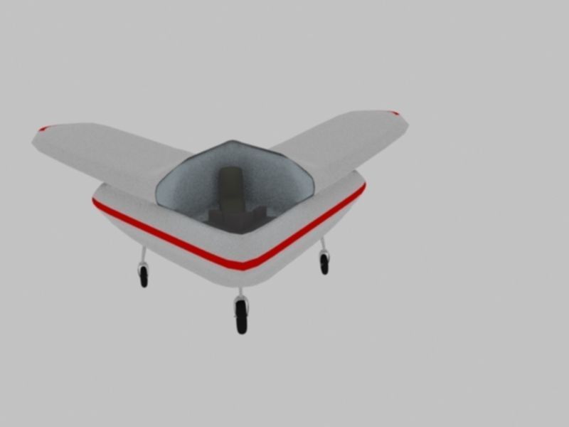 Electrical Aircraft Low-poly 3D model_8
