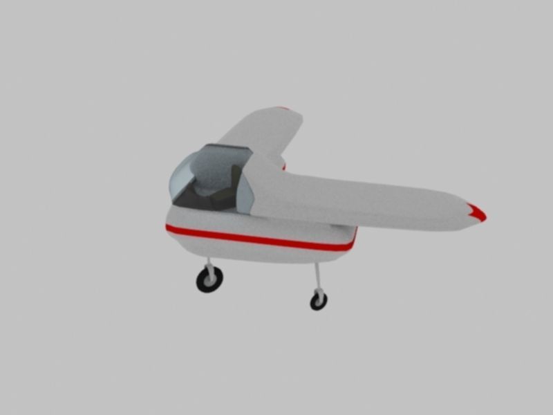 Electrical Aircraft Low-poly 3D model_4