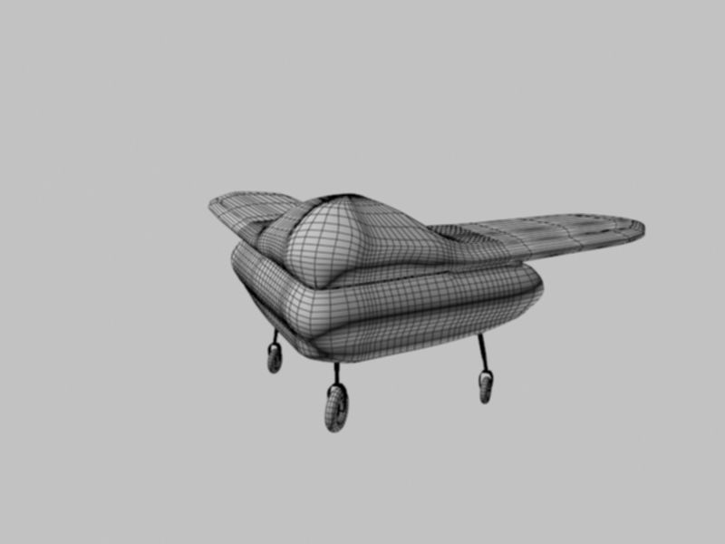 Electrical Aircraft Low-poly 3D model_14