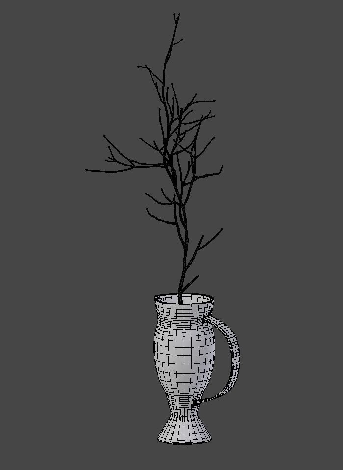 Decor Plant in a Vase 3D model_4
