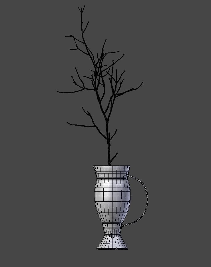 Decor Plant in a Vase 3D model_5