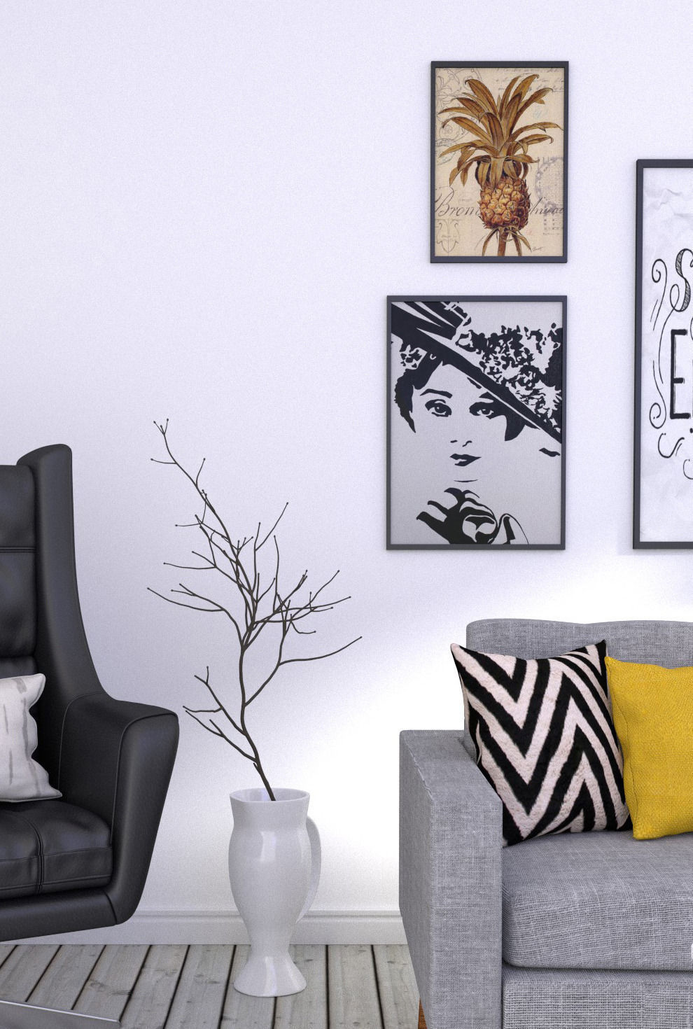 Decor Plant in a Vase 3D model_2