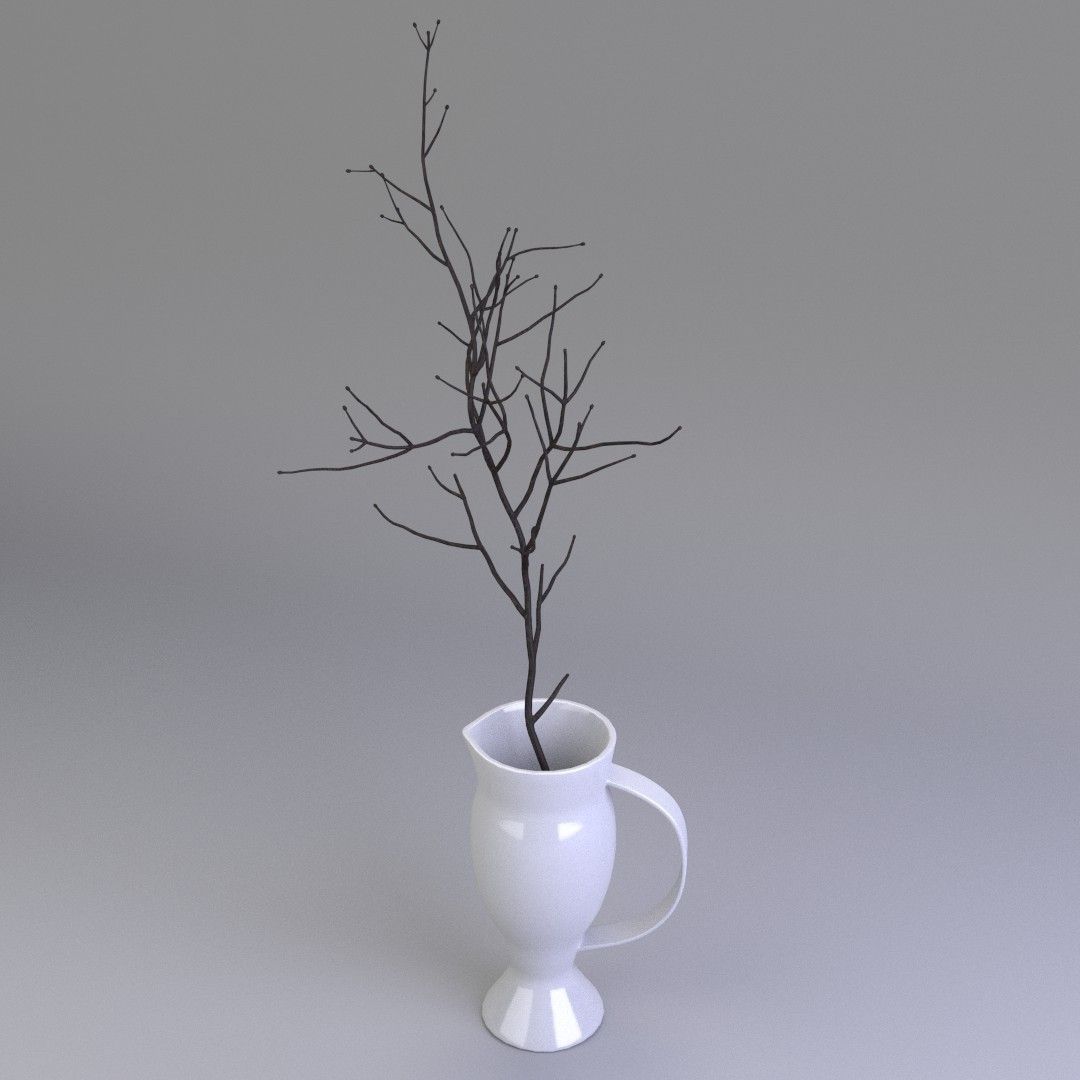 Decor Plant in a Vase 3D model_1