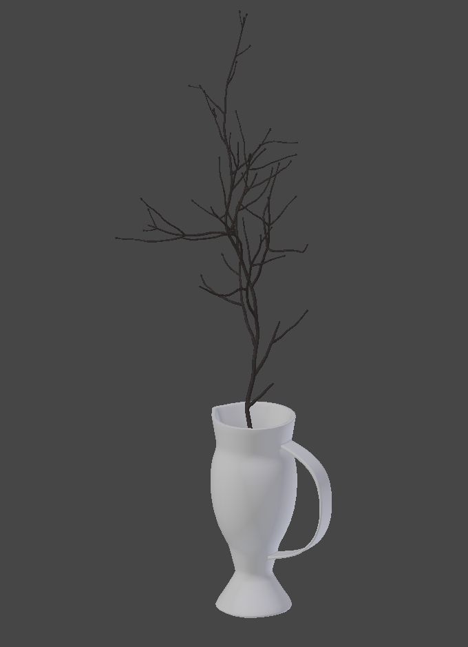 Decor Plant in a Vase 3D model_3