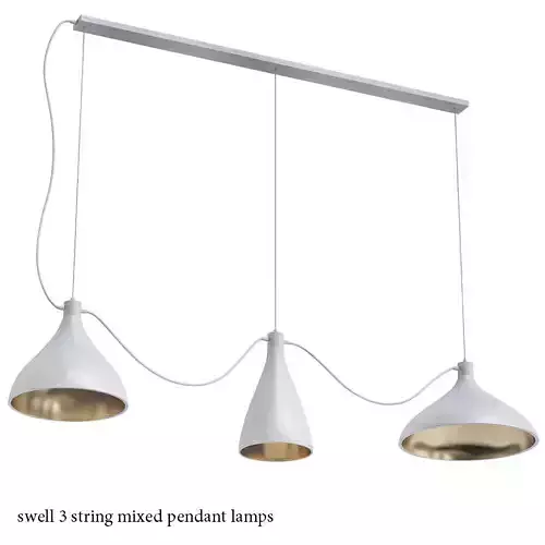swell 3 string mixed pendant lamps