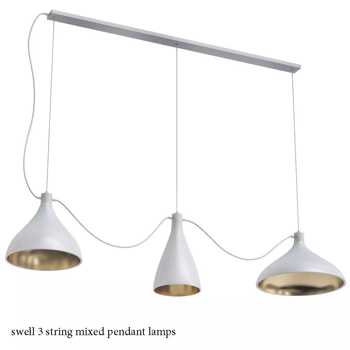 swell 3 string mixed pendant lamps 3D model_0