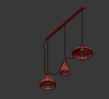 swell 3 string mixed pendant lamps 3D model_8