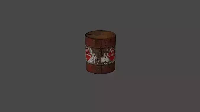 Low poly Oil Drum