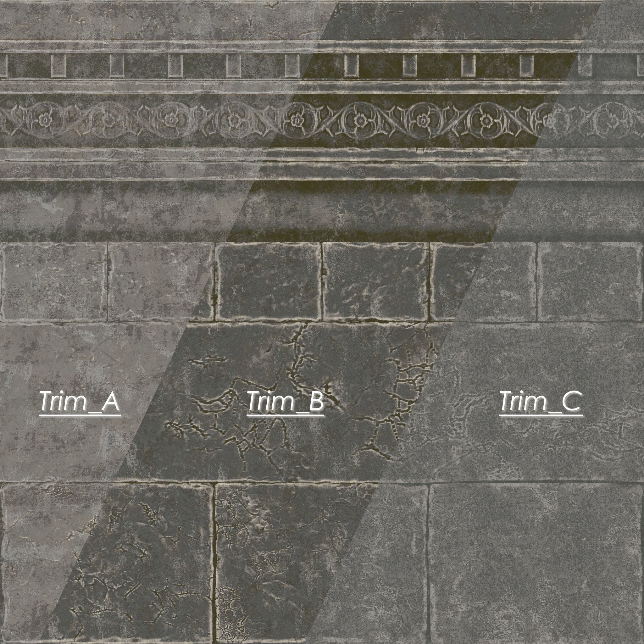 Old Gothic Style Garden Fountain Low-poly 3D model_12