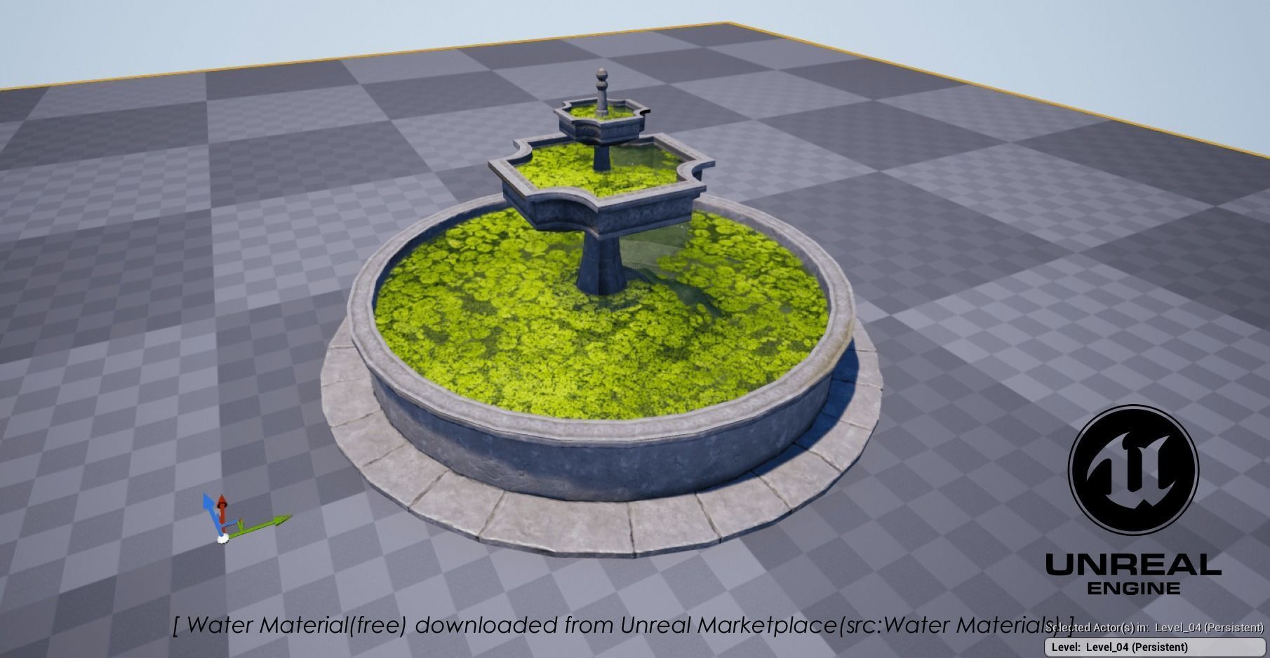 Old Gothic Style Garden Fountain Low-poly 3D model_16