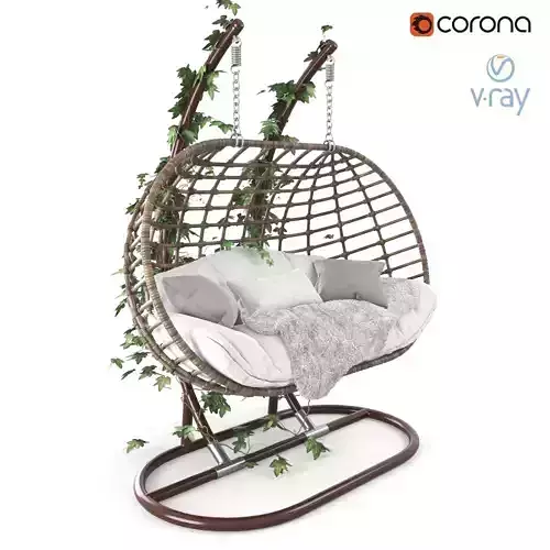 Hanging Garden swing cocoon rattan