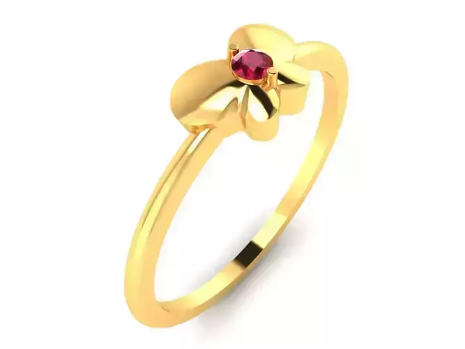 Women Butterfly Band Ring 3dm render detail 3D print model