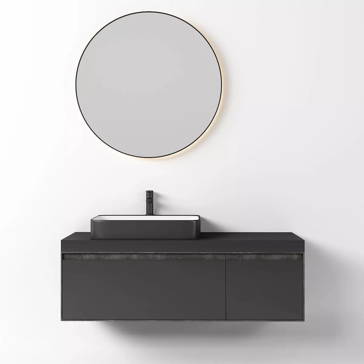 Modern Bathroom Furniture Set 3D model_0