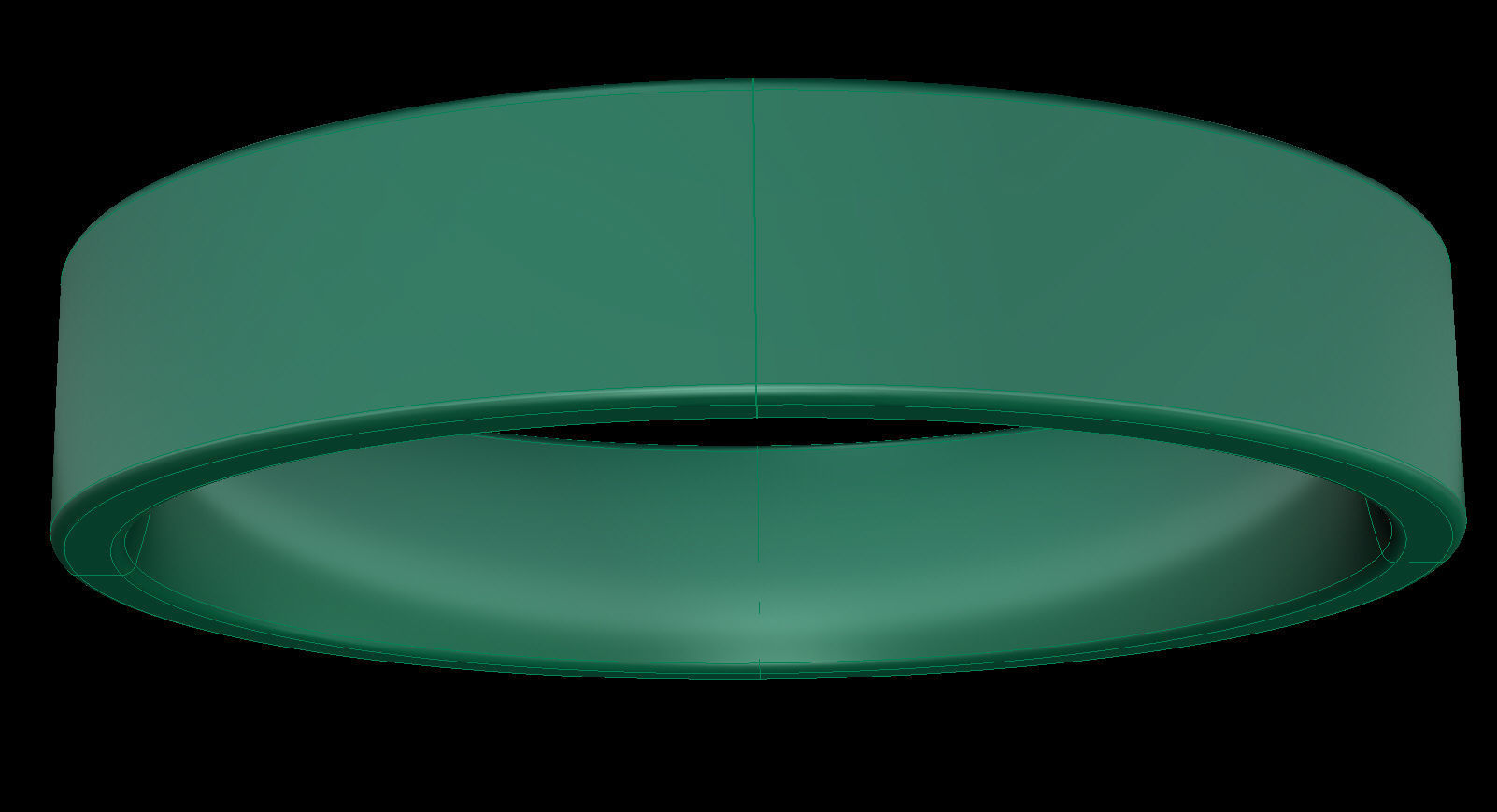 Flat Wedding Band 4 mm wide 3D print model_11