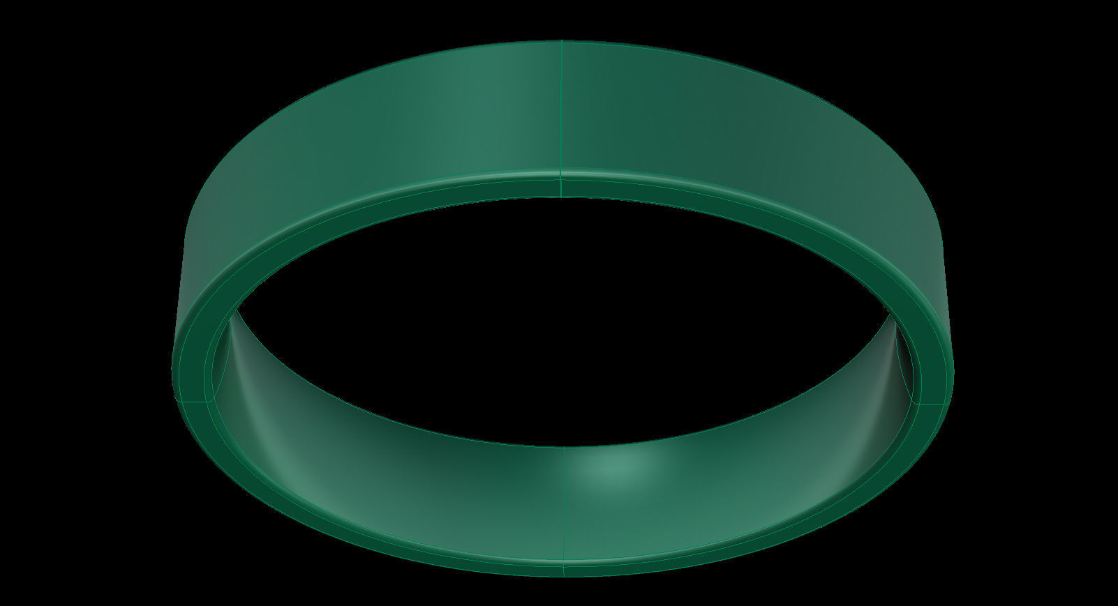 Flat Wedding Band 4 mm wide 3D print model_10