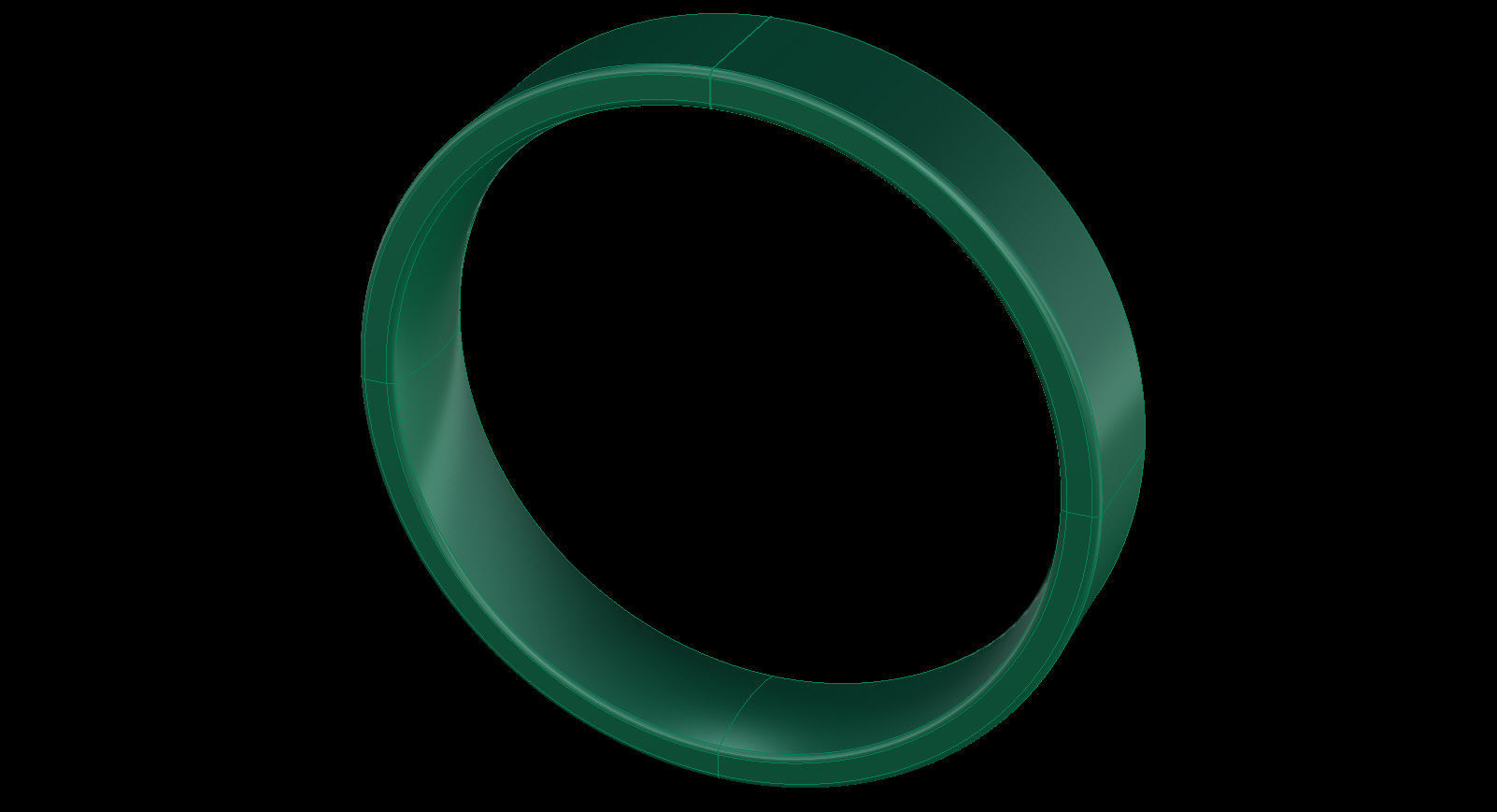 Flat Wedding Band 4 mm wide 3D print model_9