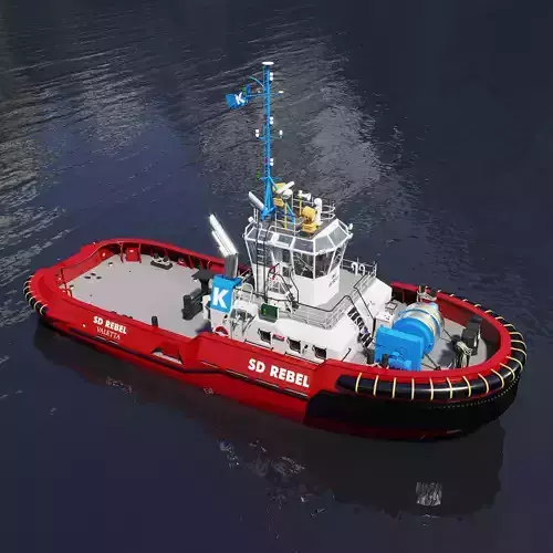 Tugboat  red 3D model