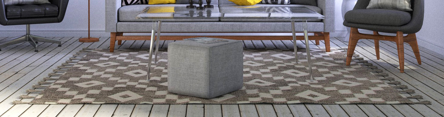 Rug with Fringe 3D model_1