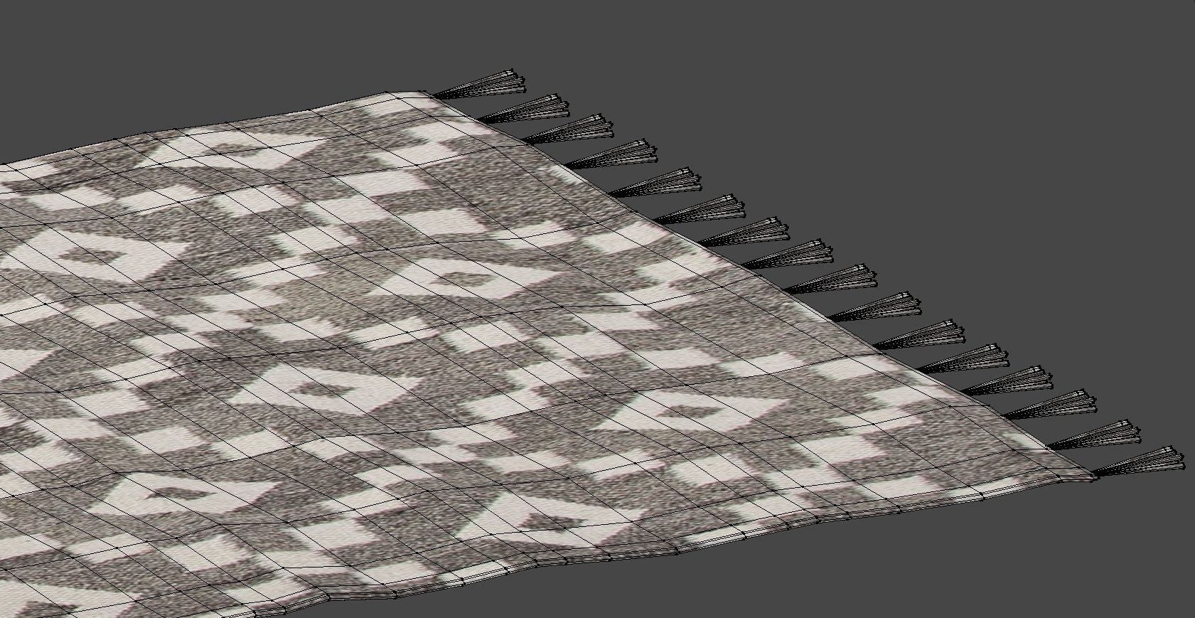 Rug with Fringe 3D model_5