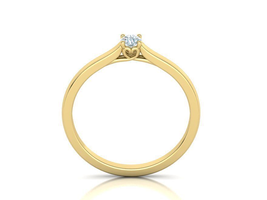 Solitaire Engagement ring with 3mm stone 3dmodel 3D print model_15